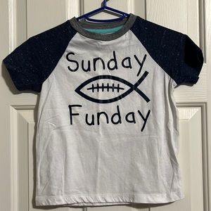 Custom “Sunday Funday” short sleeve shirt size small (6-7)